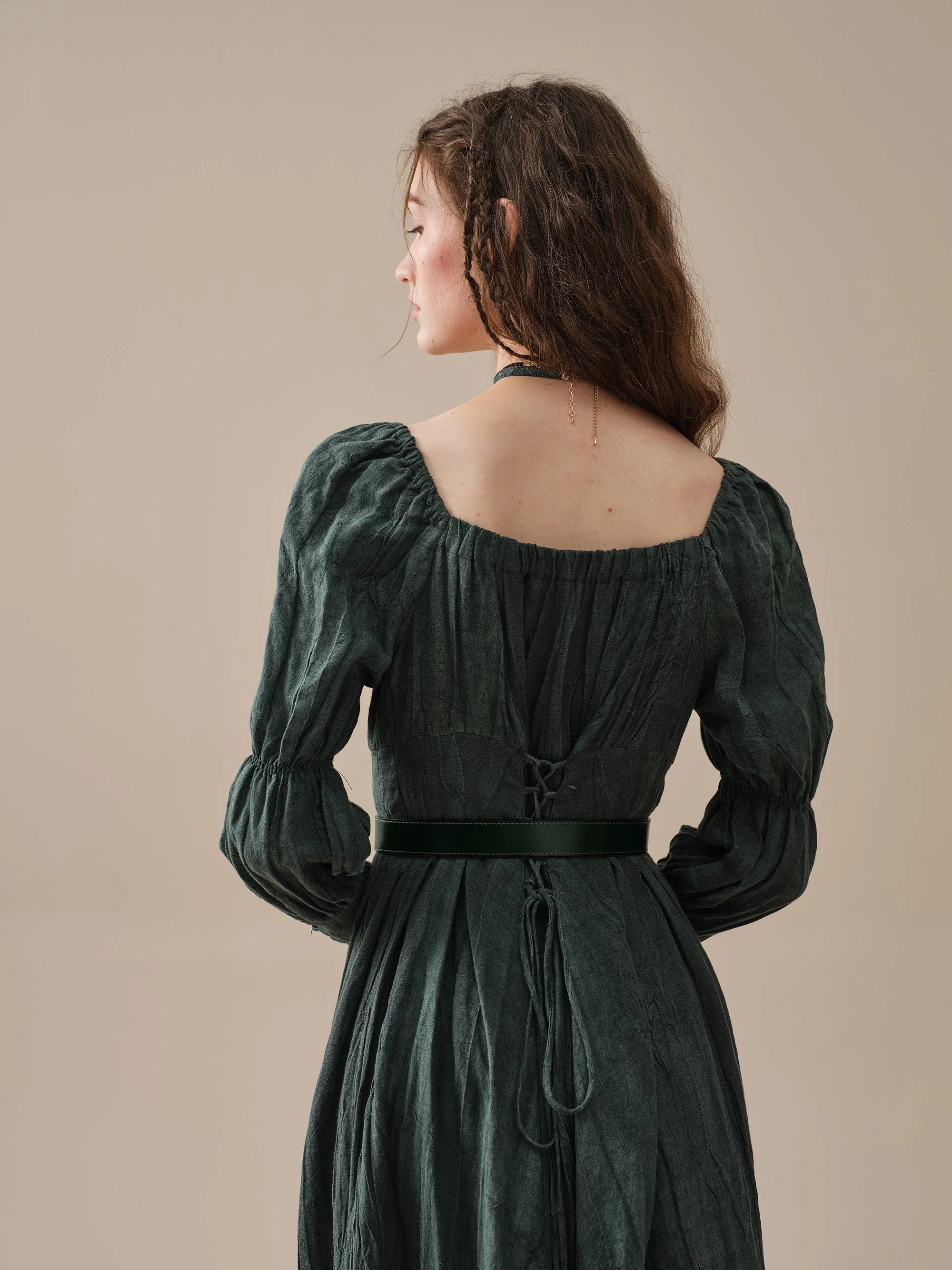 PHOENIX 24 | REGENCY LACE-UP LINEN DRESS - Image 13