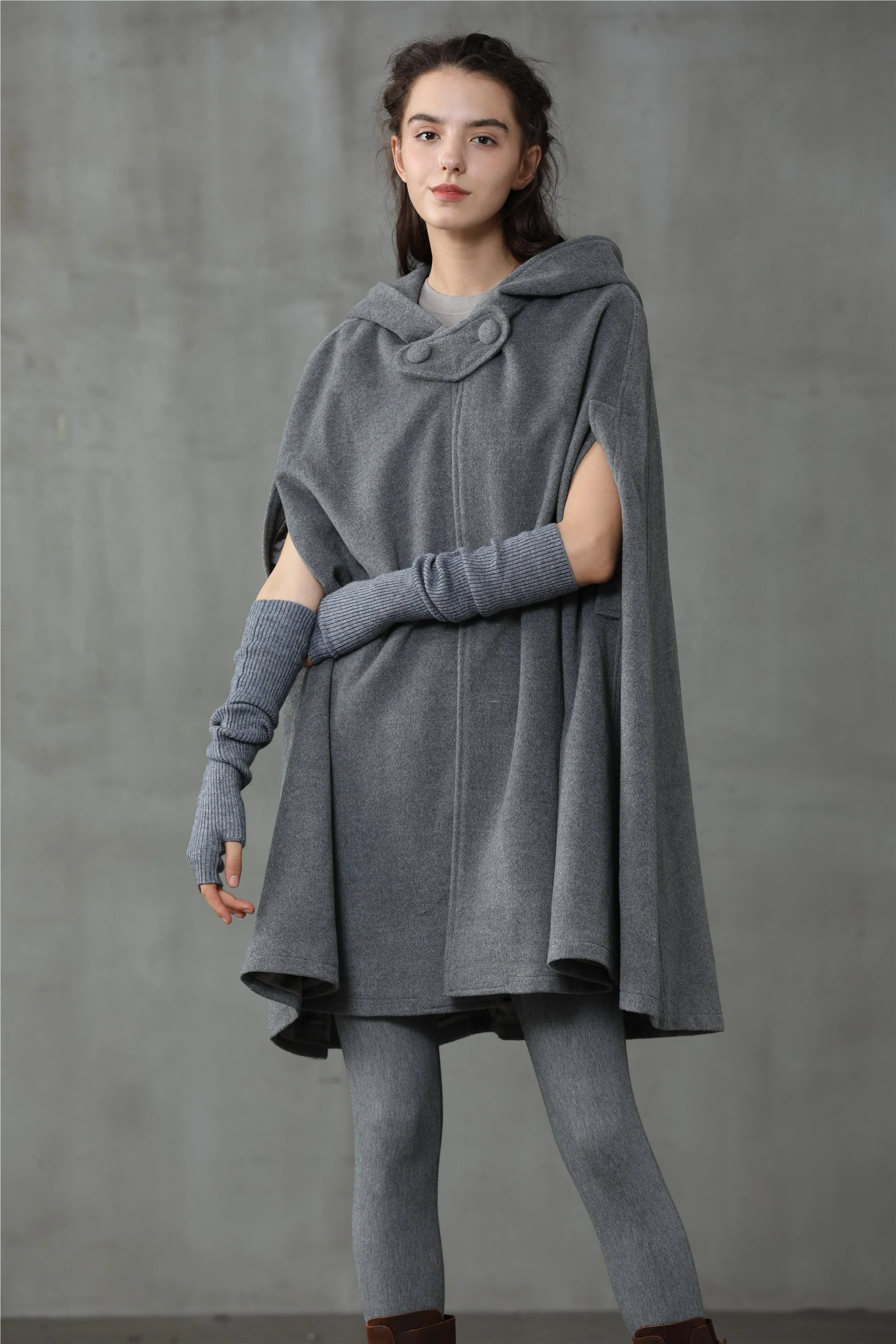 The New Yorker | Hooded Cashmere Cape - Image 12