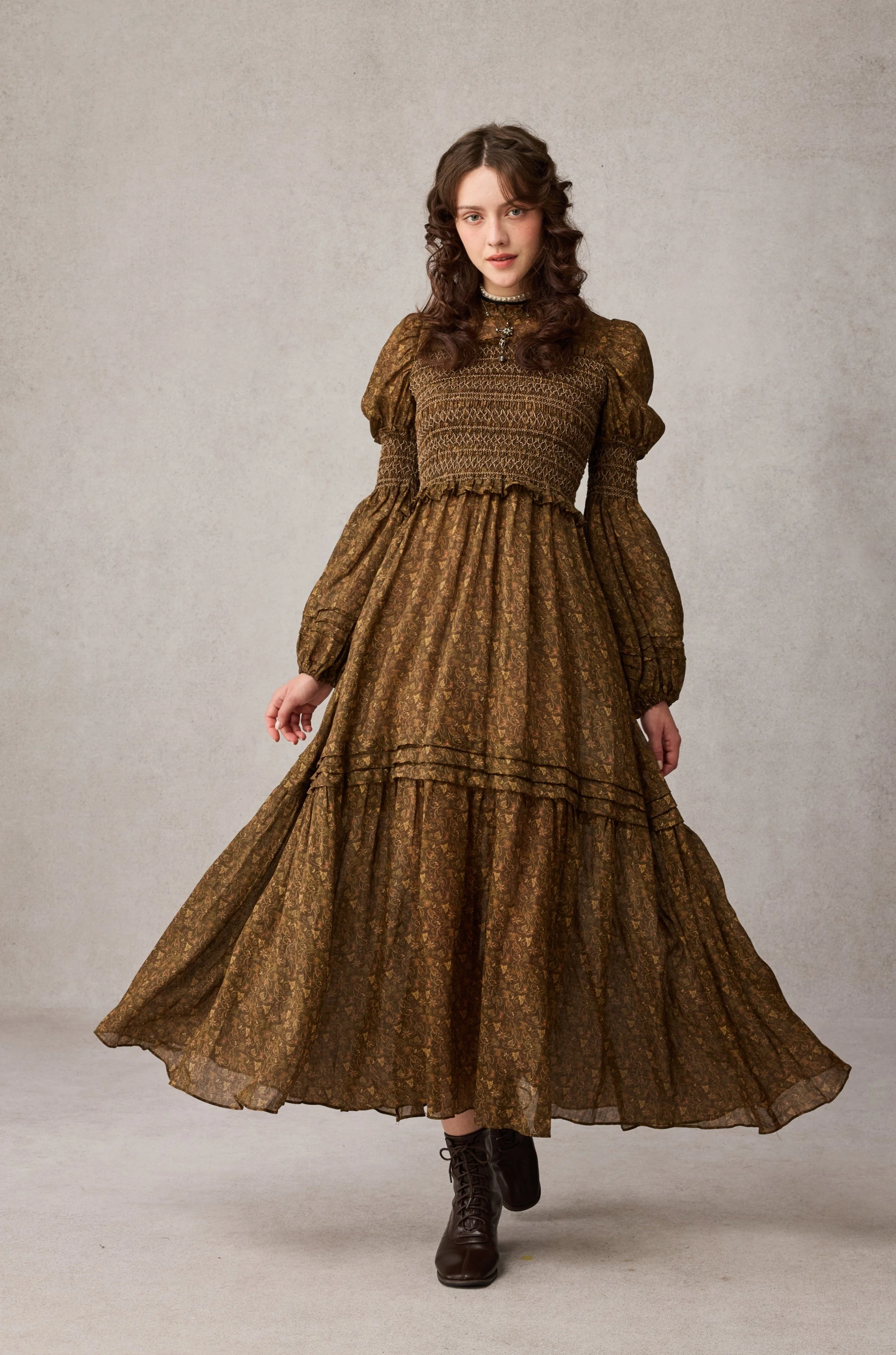 Jane 33 |Edward Smocking Linen Dress Chemise - Image 16