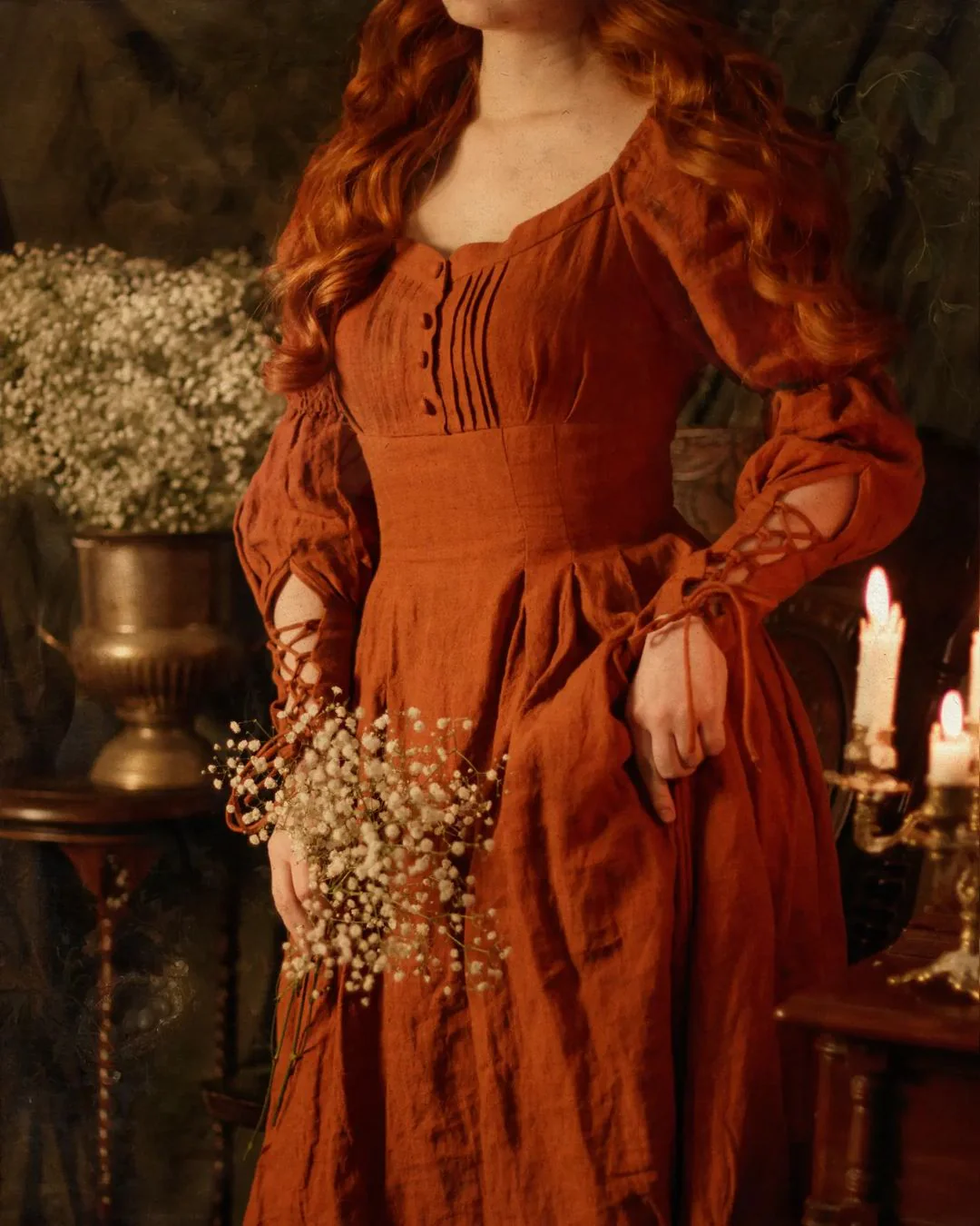 Phoenix 24 | Embroidery Daisy Linen Dress - Image 20