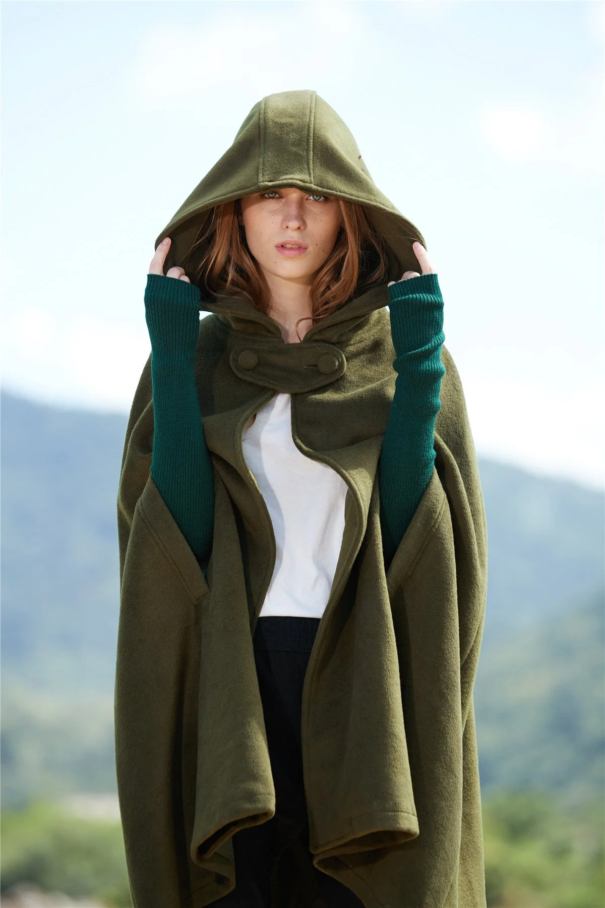The New Yorker | Hooded Cashmere Cape - Image 8