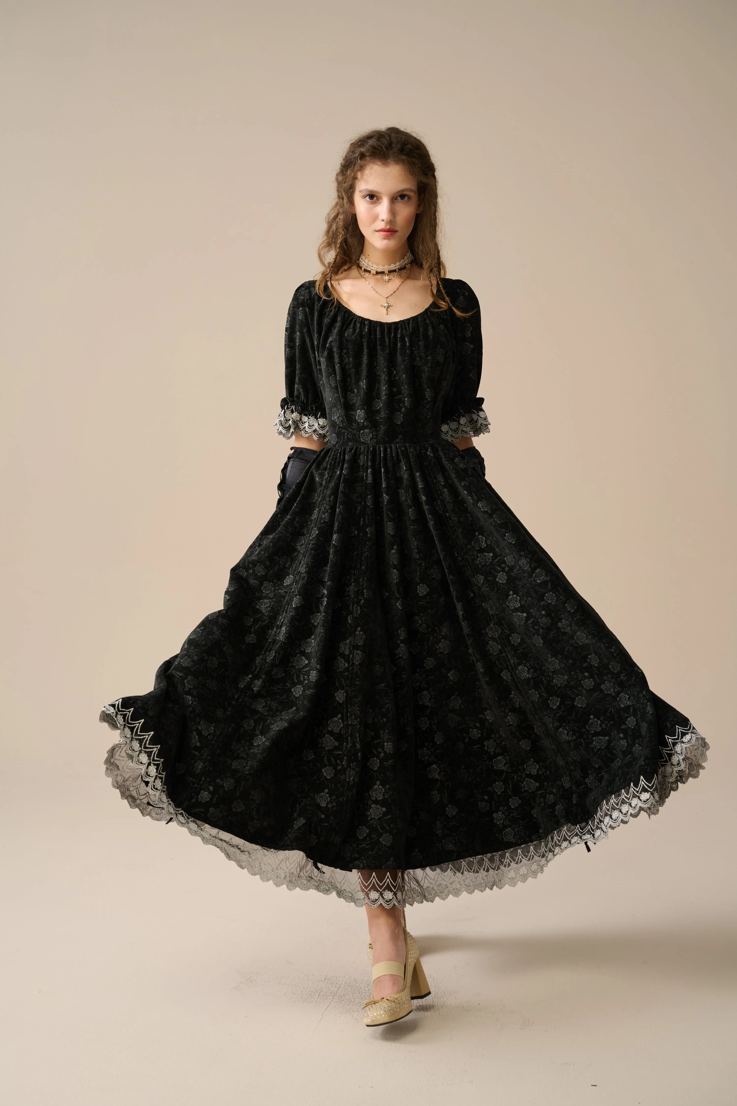 Elowen 27 | Lace Linen dress gown ( 2 way to wear ) - Image 32