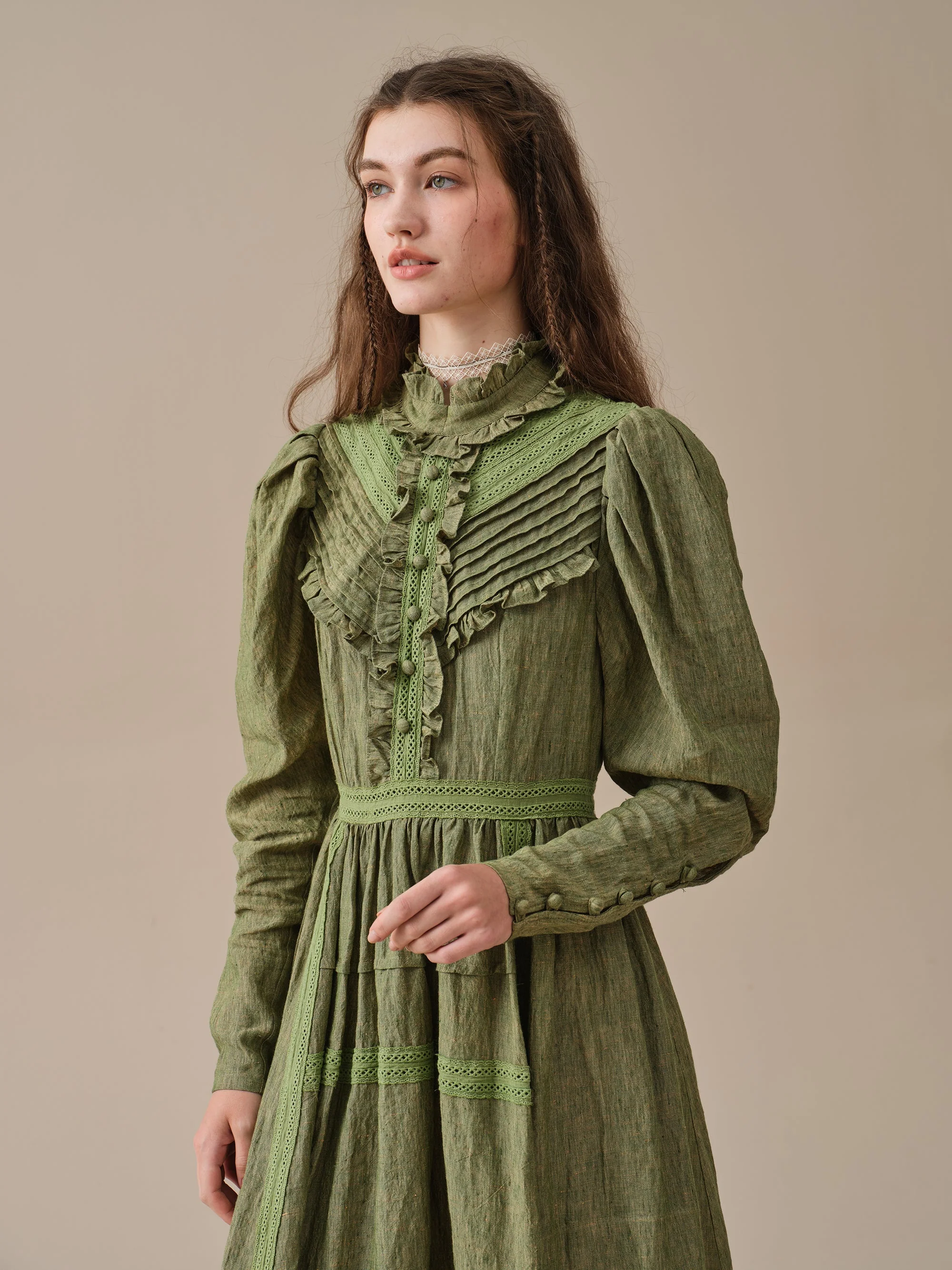 MARY 18 | VINTAGE LINEN DRESS GOWN - Image 12